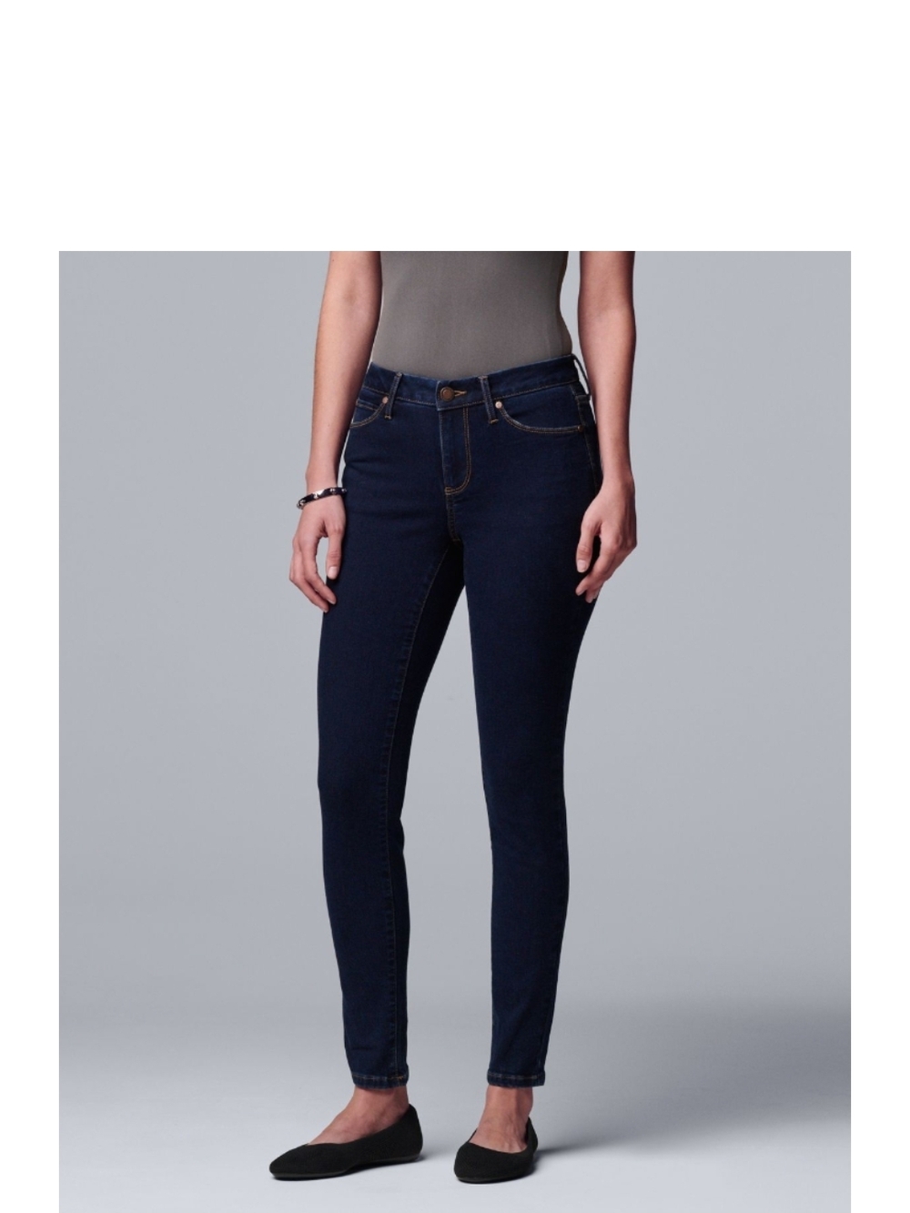 Simply Vera Vera Wang Dark Navy Skinny Jeans